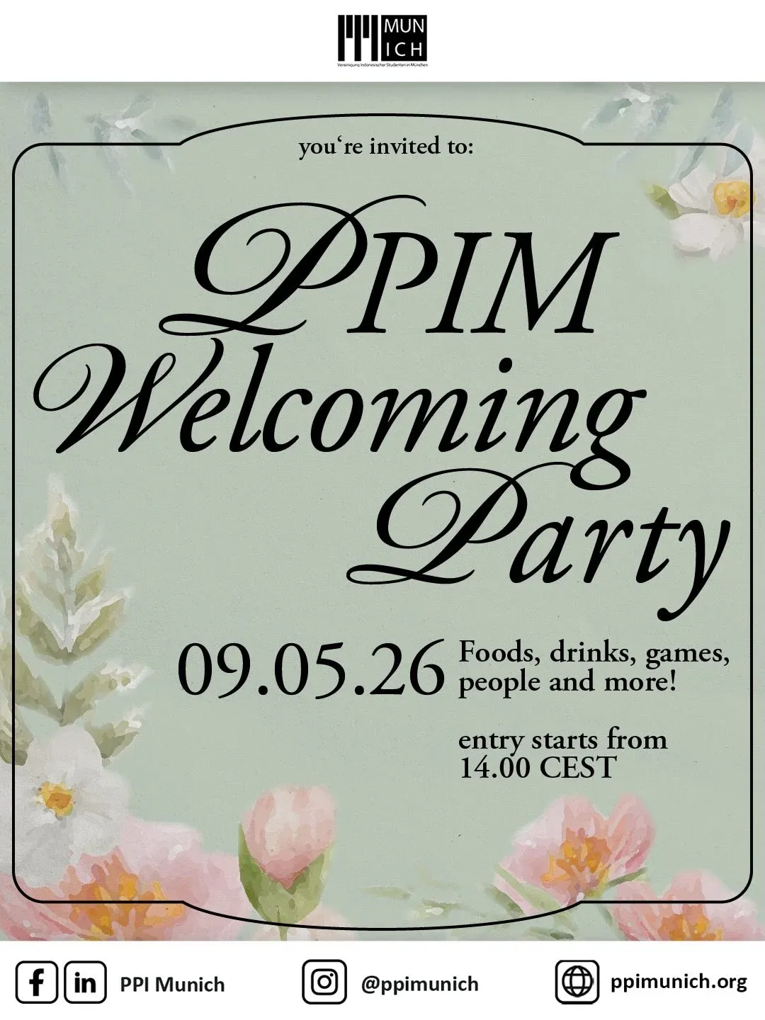 Welcoming Party, Komunitas Indonesia Munich, Pelajar Indonesia Munich, Pelajar Indonesia Jerman
